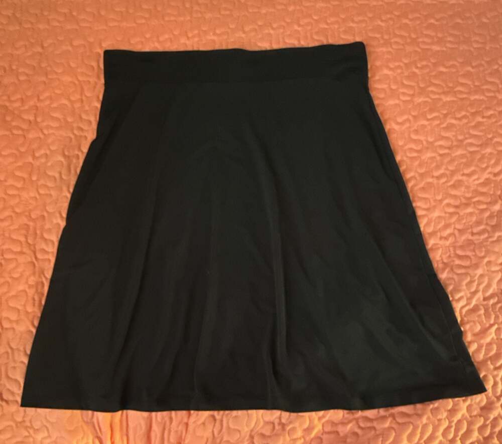 Merona Black Foldover Waist Knit Skirt Large